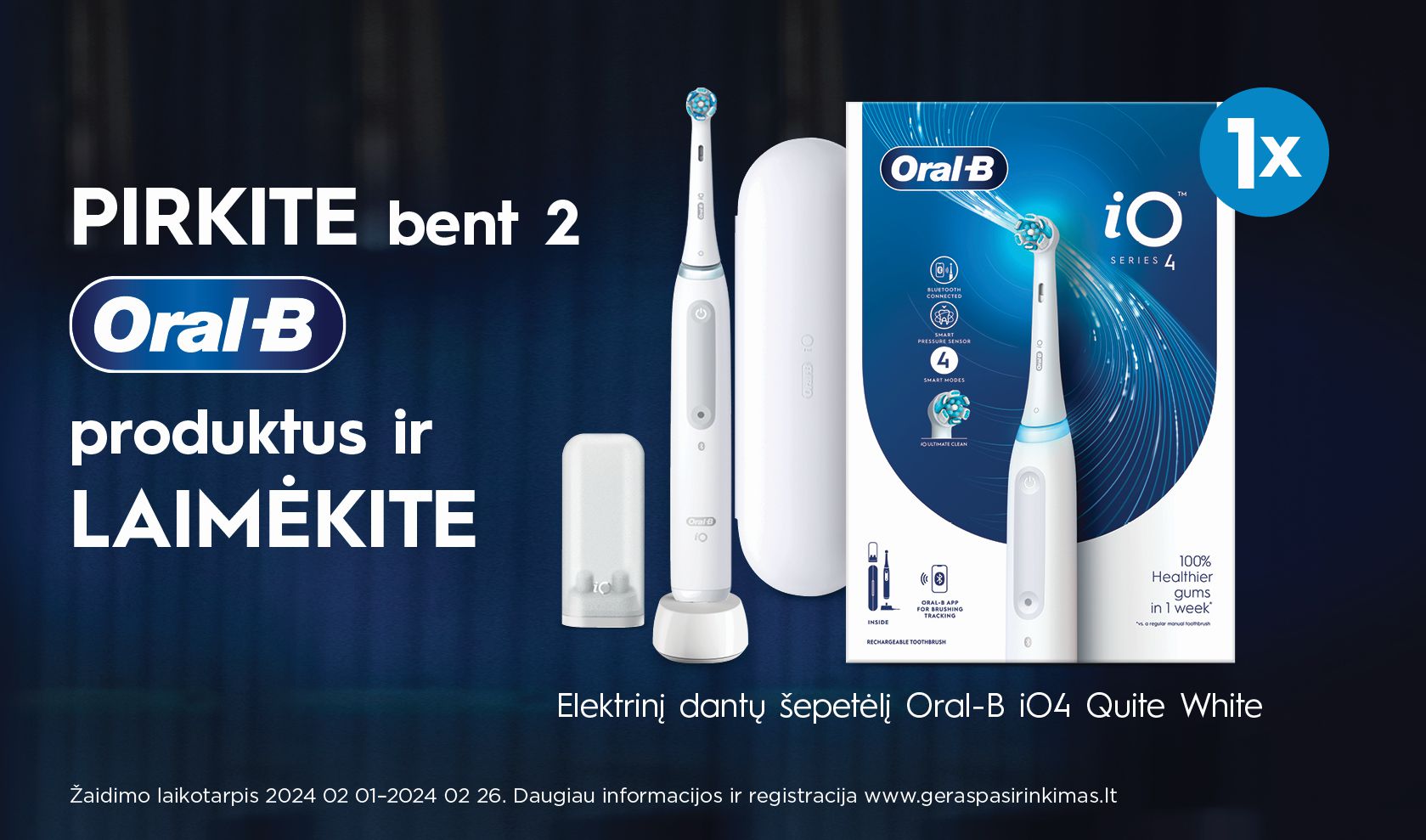 Pirkite bent du Oral-B produktus ir laimėkite!